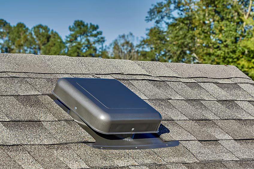Solar powered roof vents for attic ventilation install nashville A box vent on a home in nashville tn