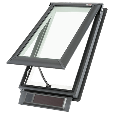 Solar powered fresh air skylight