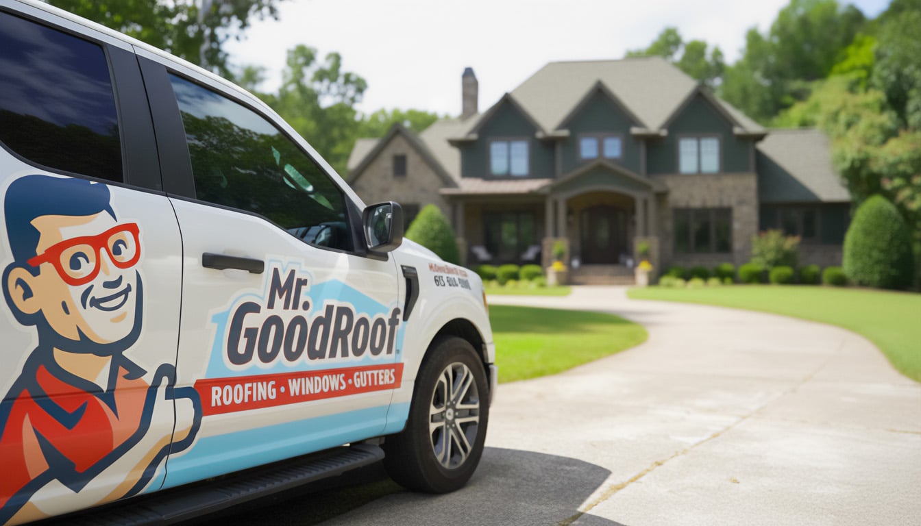 Mr. GoodRoof team repairing roof in Franklin TN