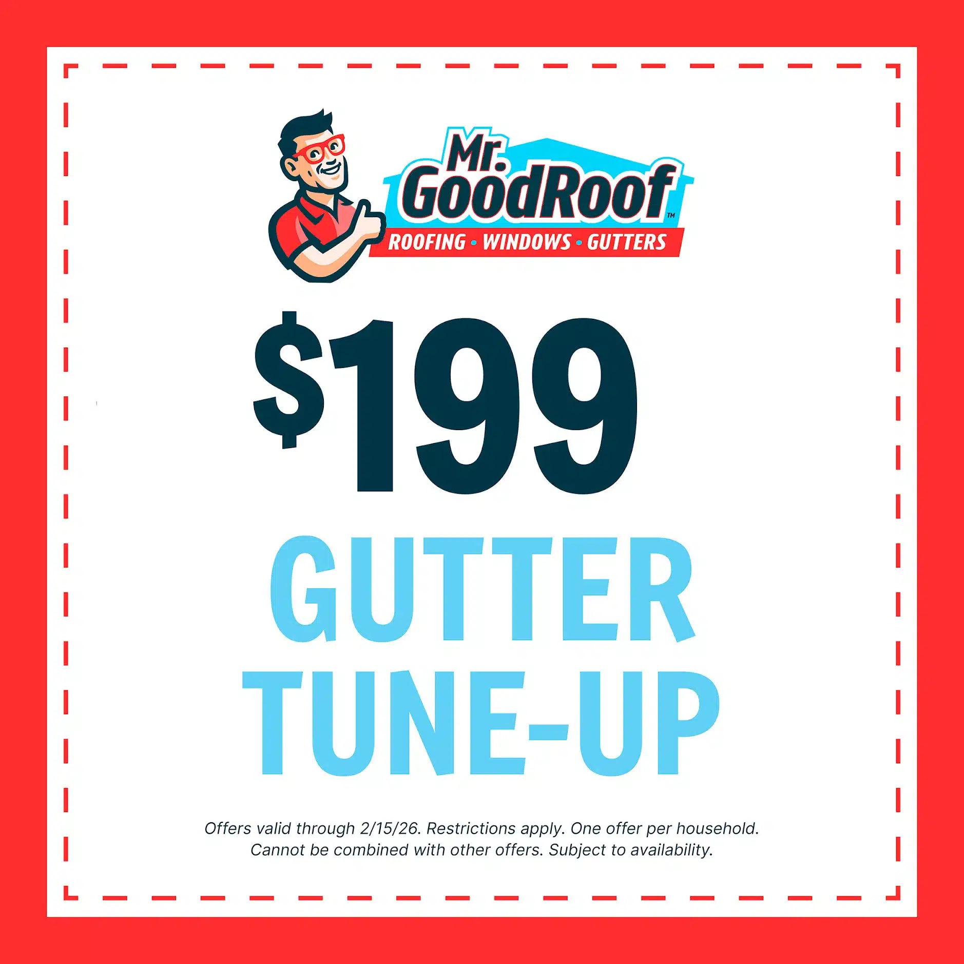 $199 Gutter tune up special
