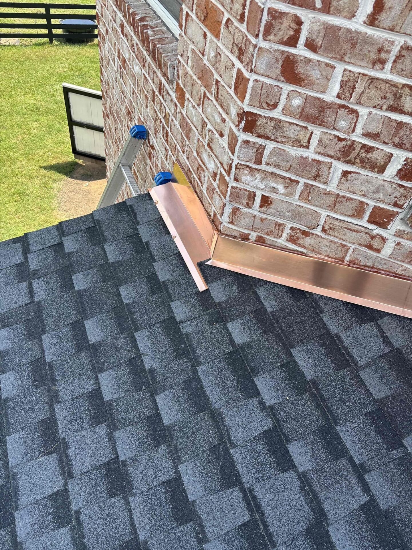 Copper flashing installed on a home by Mr Goodroof