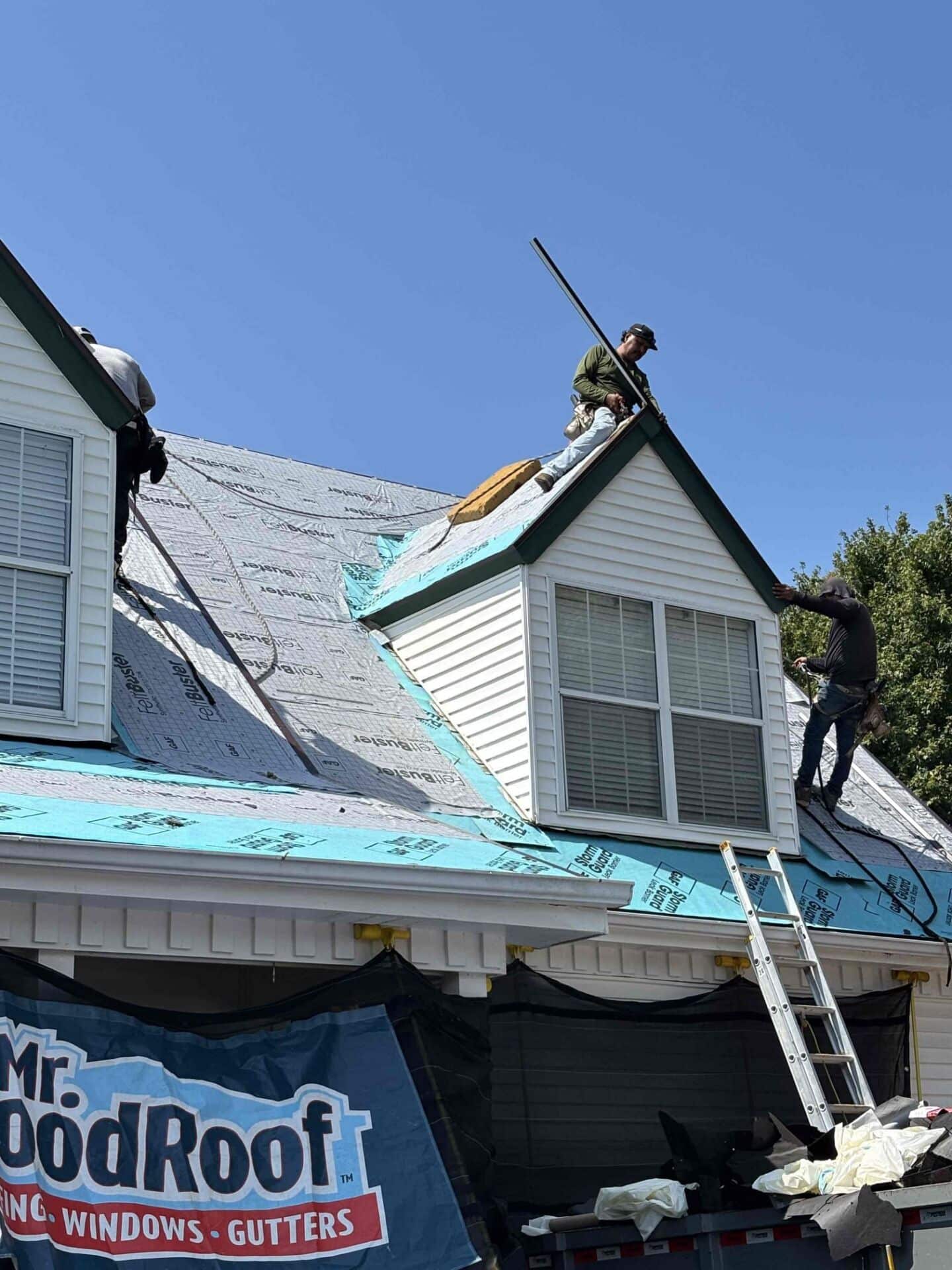 Ice and water barrier being installed on a home in Nashville tn