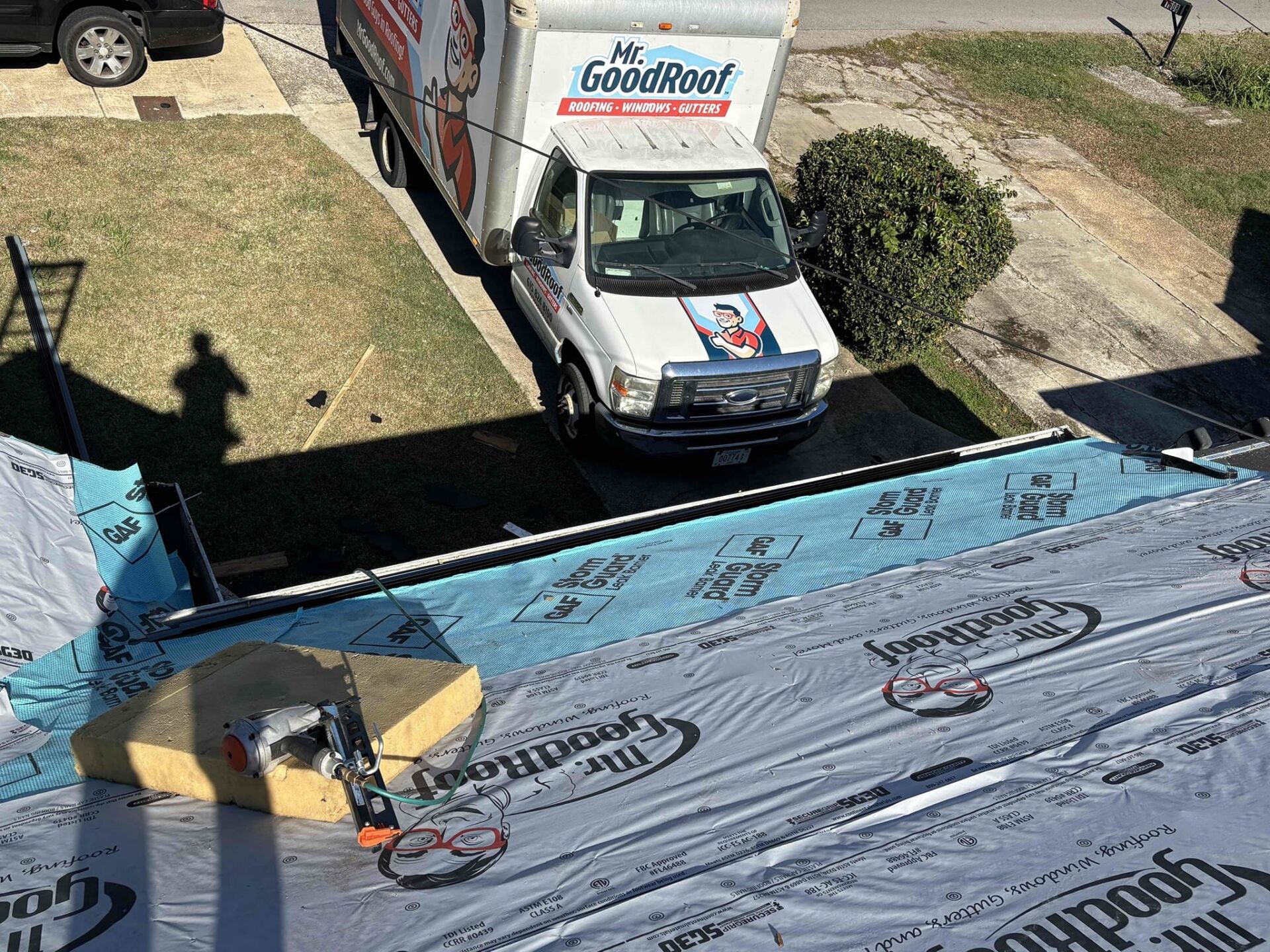 Ice and water barrier installed on a roof by mr goodroof