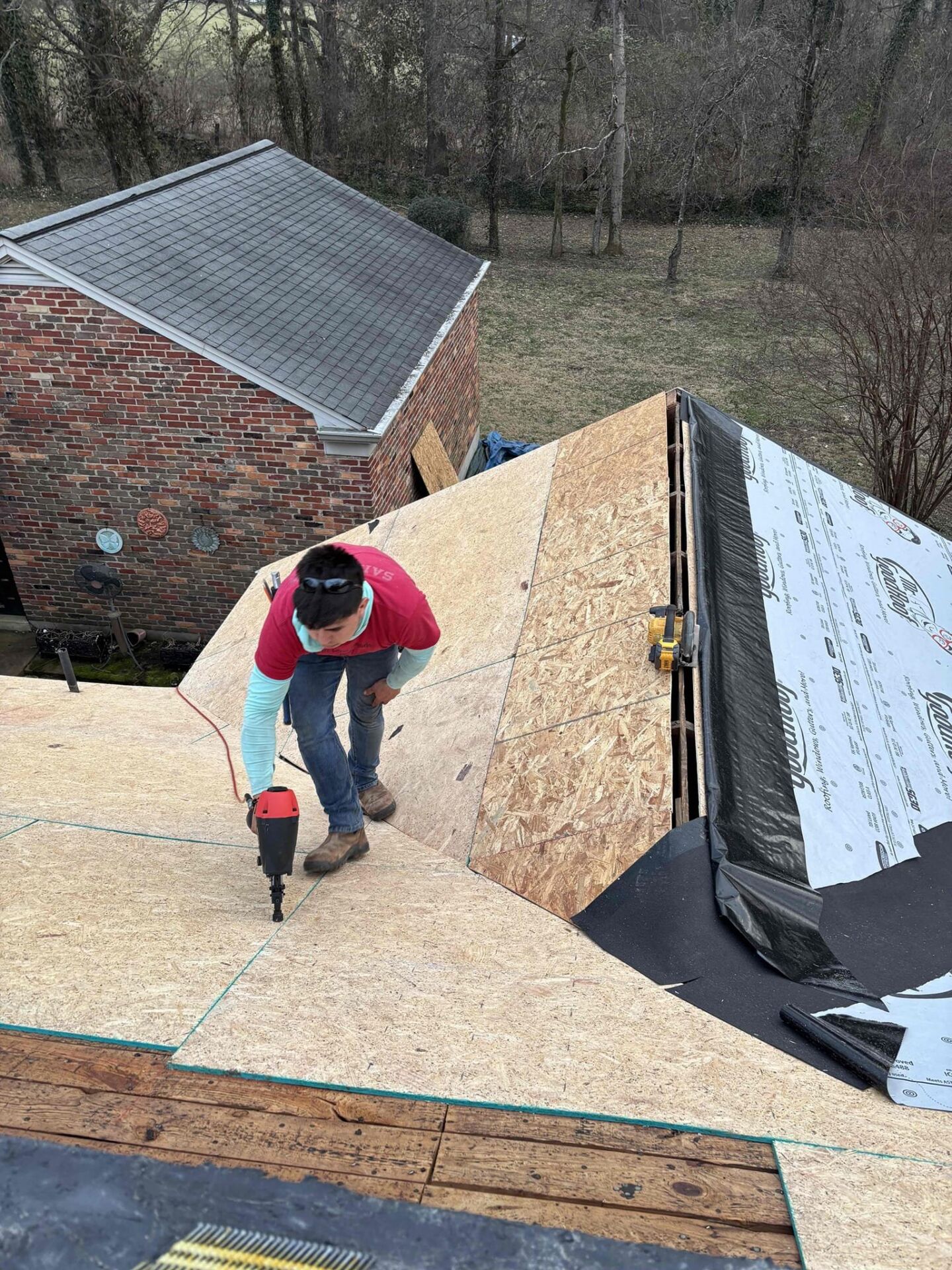 Roof decking install on a home in nashville