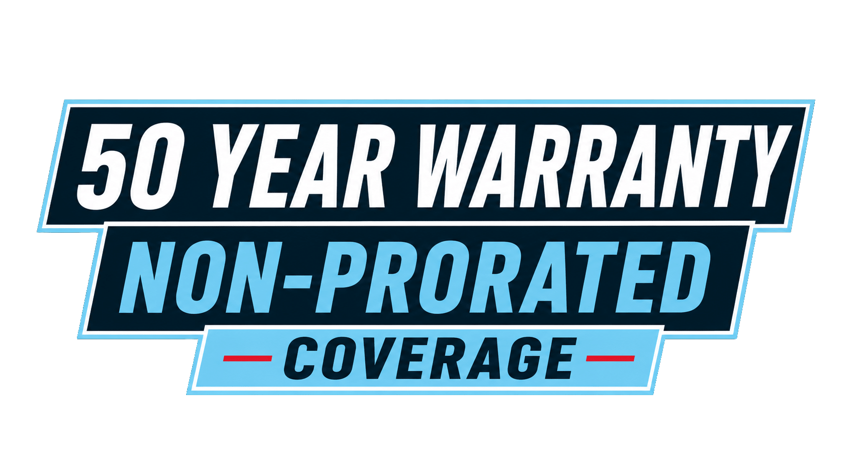 50-year non-prorated warranty