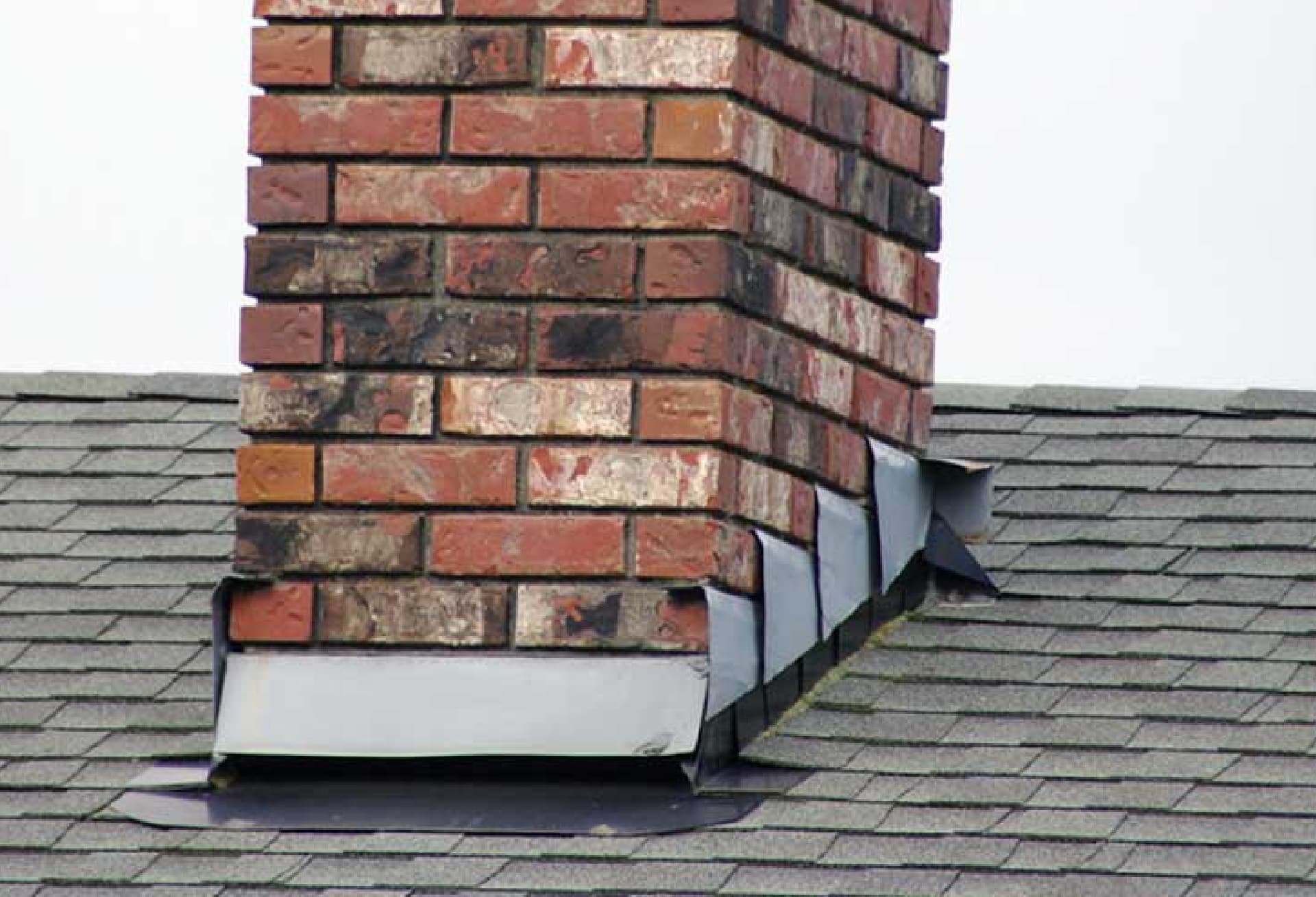 chimney flashing on a roof
