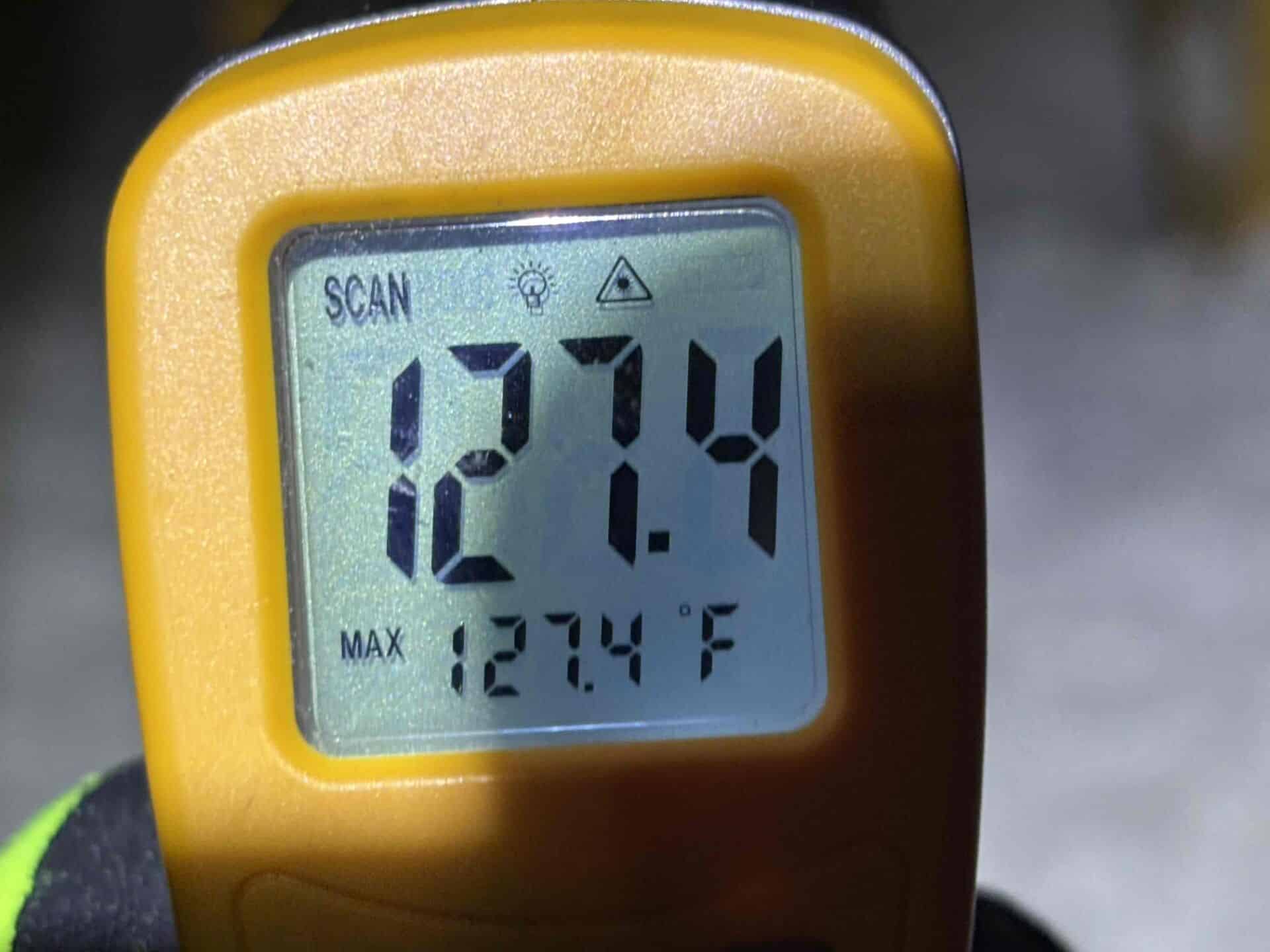 digital infrared thermometer gun commonly used for measuring surface temperatures