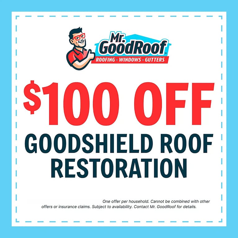 $100 off goodshield roof restoration