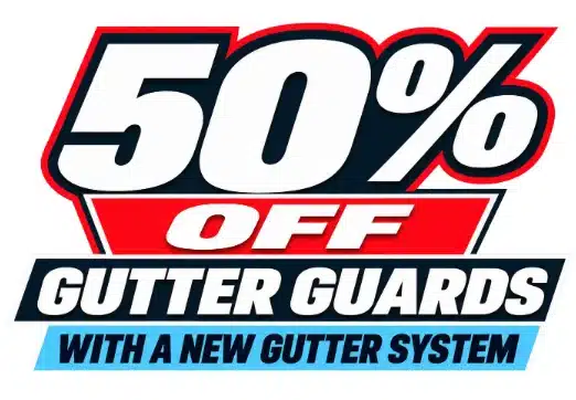50% off gutter guards with a new gutter system